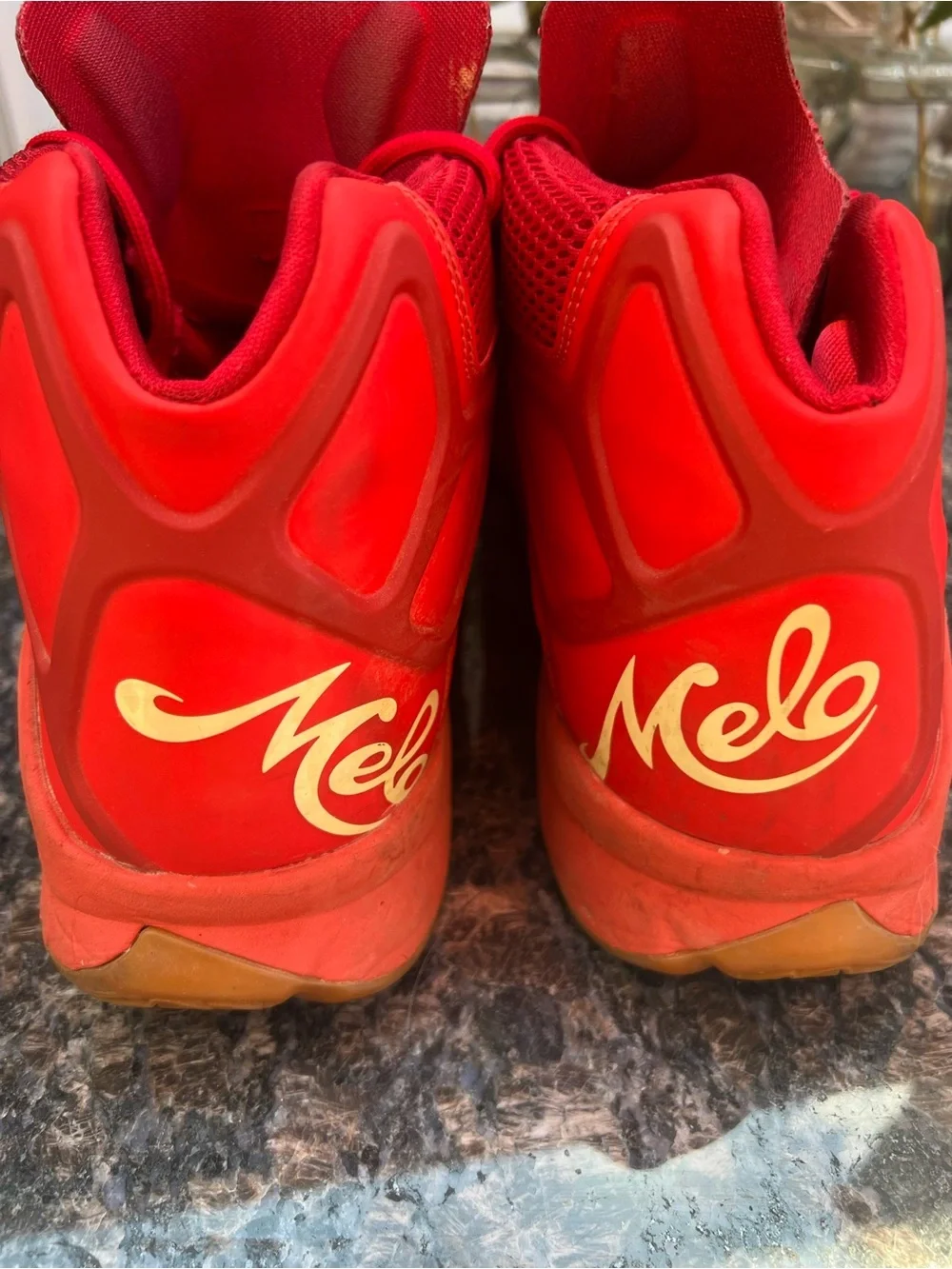 Nike Air Jordan Melo M12 Big Apple Mid Red & Gold - Mens 13